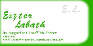 eszter labath business card